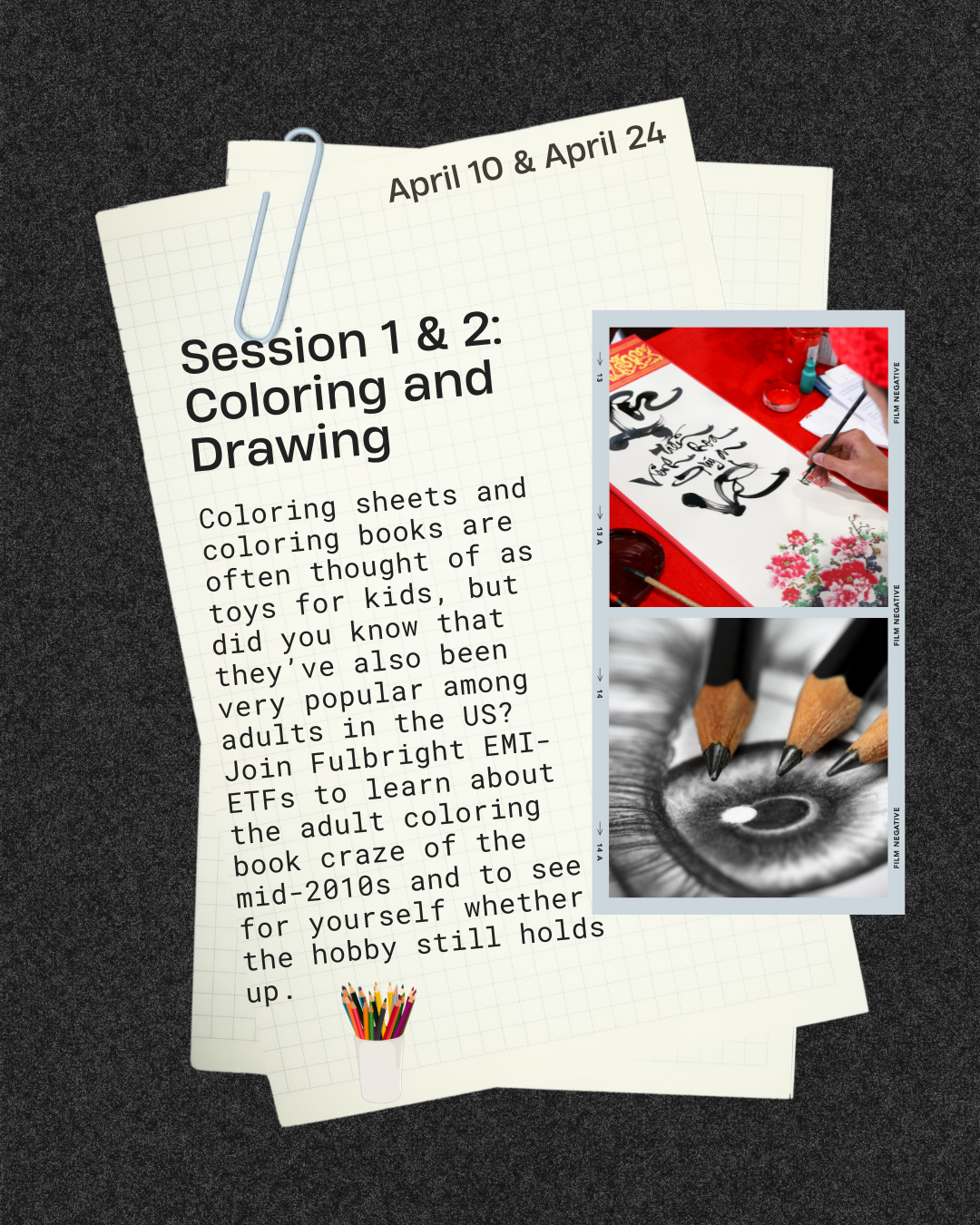 Craft & Chat 英語創意手作咖 場次 1 - 塗色與繪畫